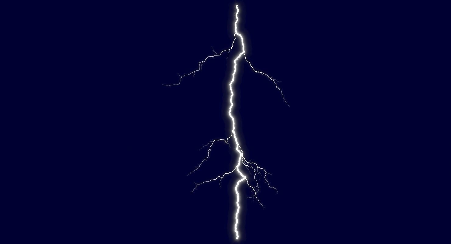 Realistic Lightnings Bundle 02 - 5 pack CG 3D Model Collection_24
