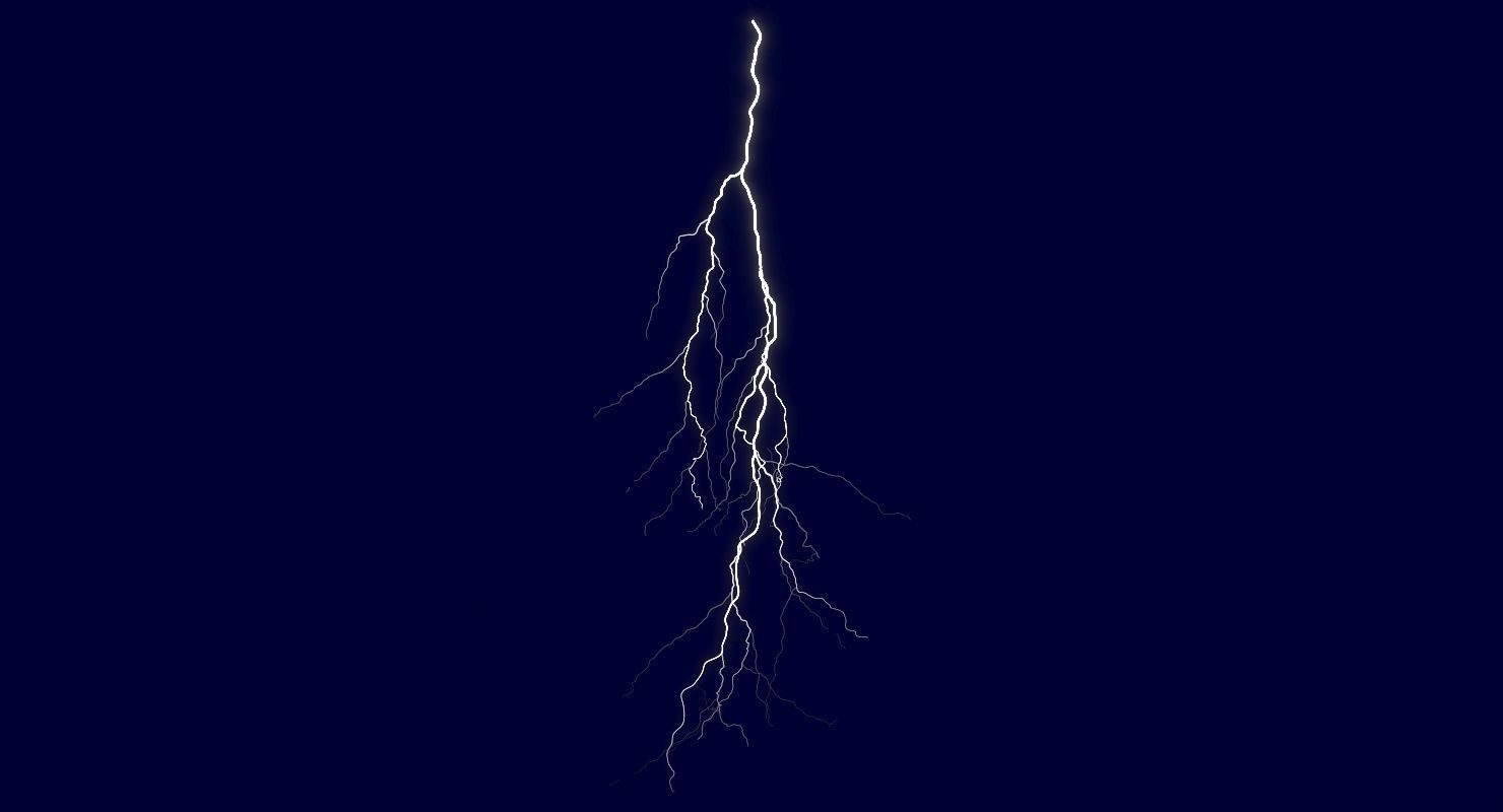 Realistic Lightnings Bundle 03 - 5 pack CA 3D Model Collection_4