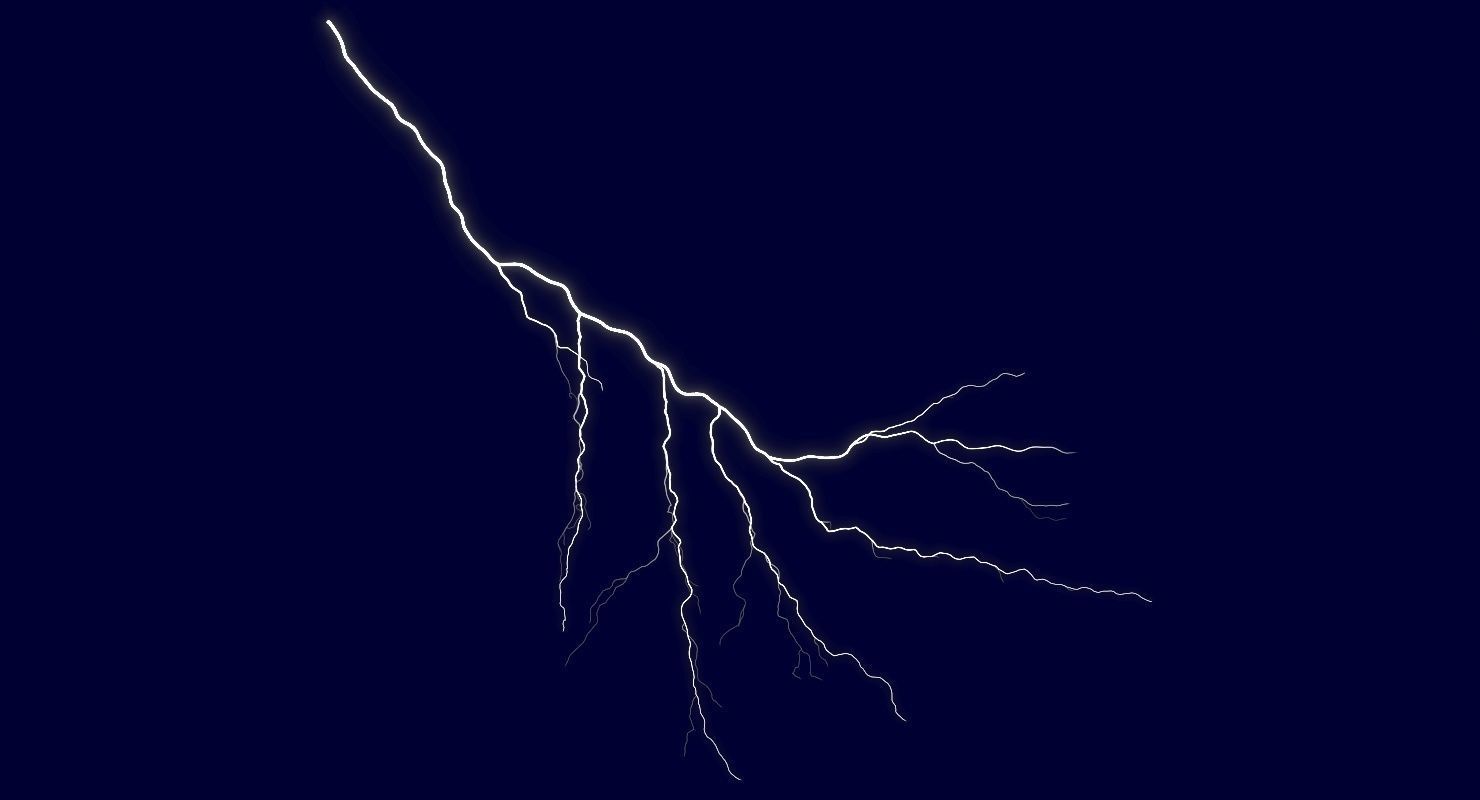 Realistic Lightnings Bundle 03 - 5 pack CA 3D Model Collection_18