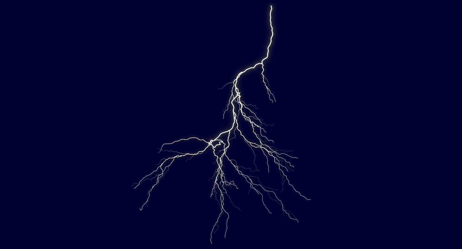 Realistic Lightnings Bundle 03 - 5 pack CA 3D Model Collection_24