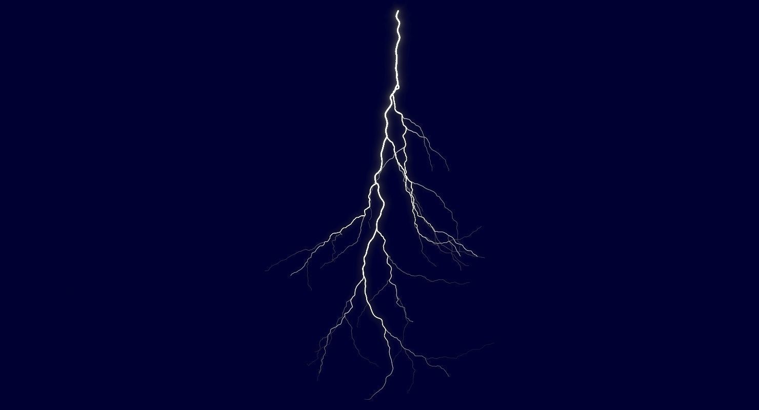 Realistic Lightnings Bundle 03 - 5 pack CA 3D Model Collection_3