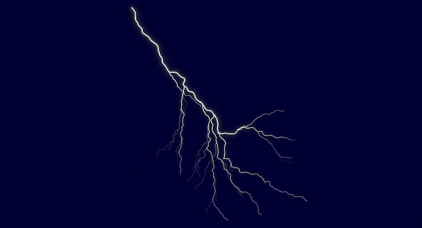 Realistic Lightnings Bundle 03 - 5 pack CA 3D Model Collection_19