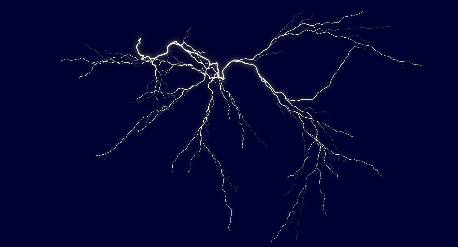 Realistic Lightnings Bundle 03 - 5 pack CA 3D Model Collection_25