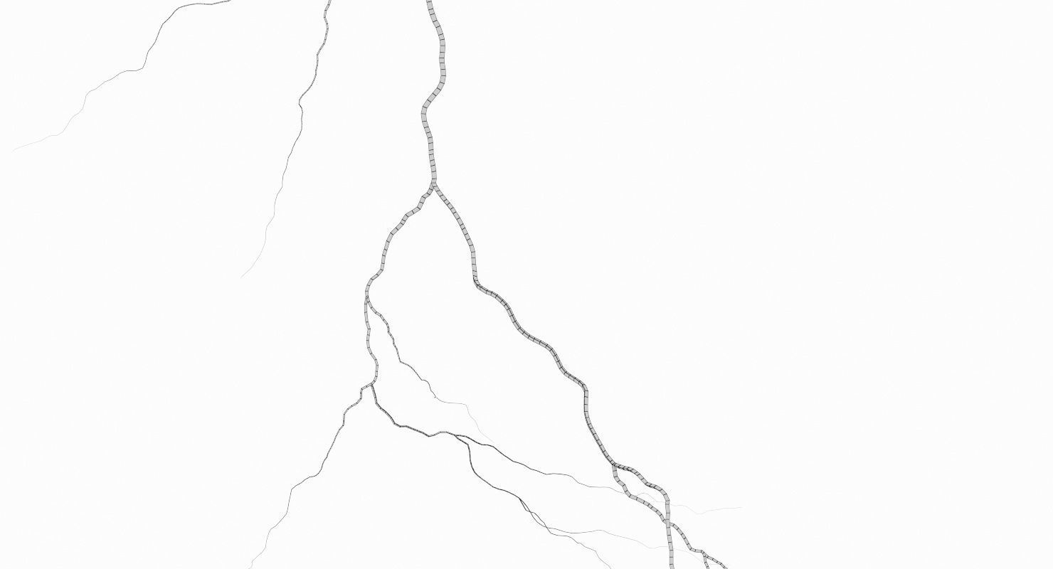 Realistic Lightnings Bundle 03 - 5 pack CA 3D Model Collection_11