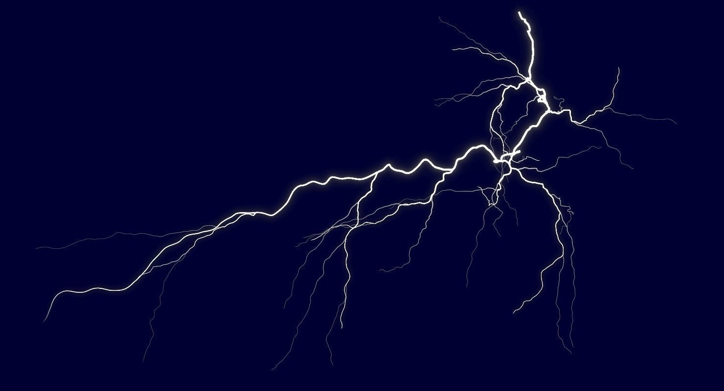 Realistic Lightnings Bundle 04 - 5 pack CA 3D Model Collection_15