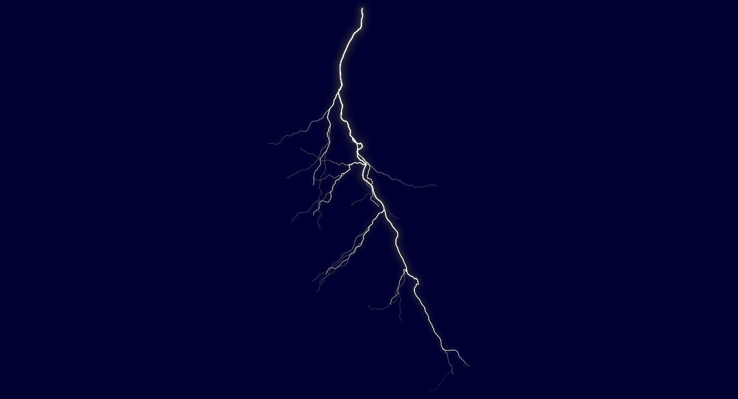 Realistic Lightnings Bundle 04 - 5 pack CA 3D Model Collection_9
