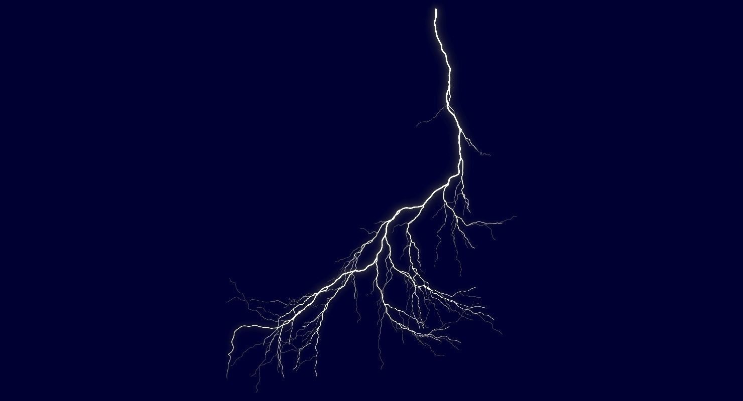 Realistic Lightnings Bundle 04 - 5 pack CA 3D Model Collection_24