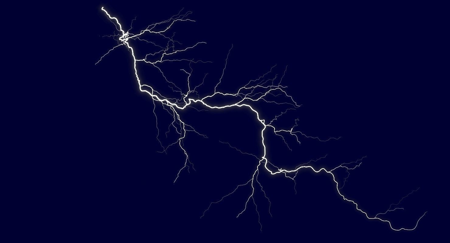 Realistic Lightnings Bundle 04 - 5 pack CA 3D Model Collection_21