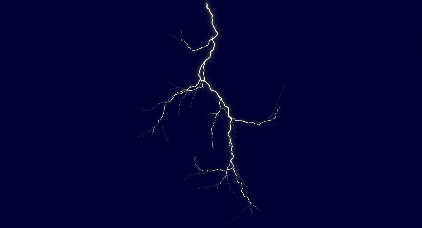 Realistic Lightnings Bundle 04 - 5 pack CA 3D Model Collection_4