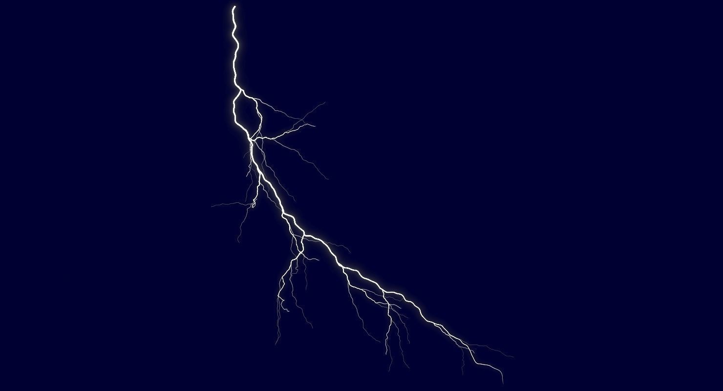 Realistic Lightnings Bundle 04 - 5 pack CA 3D Model Collection_14
