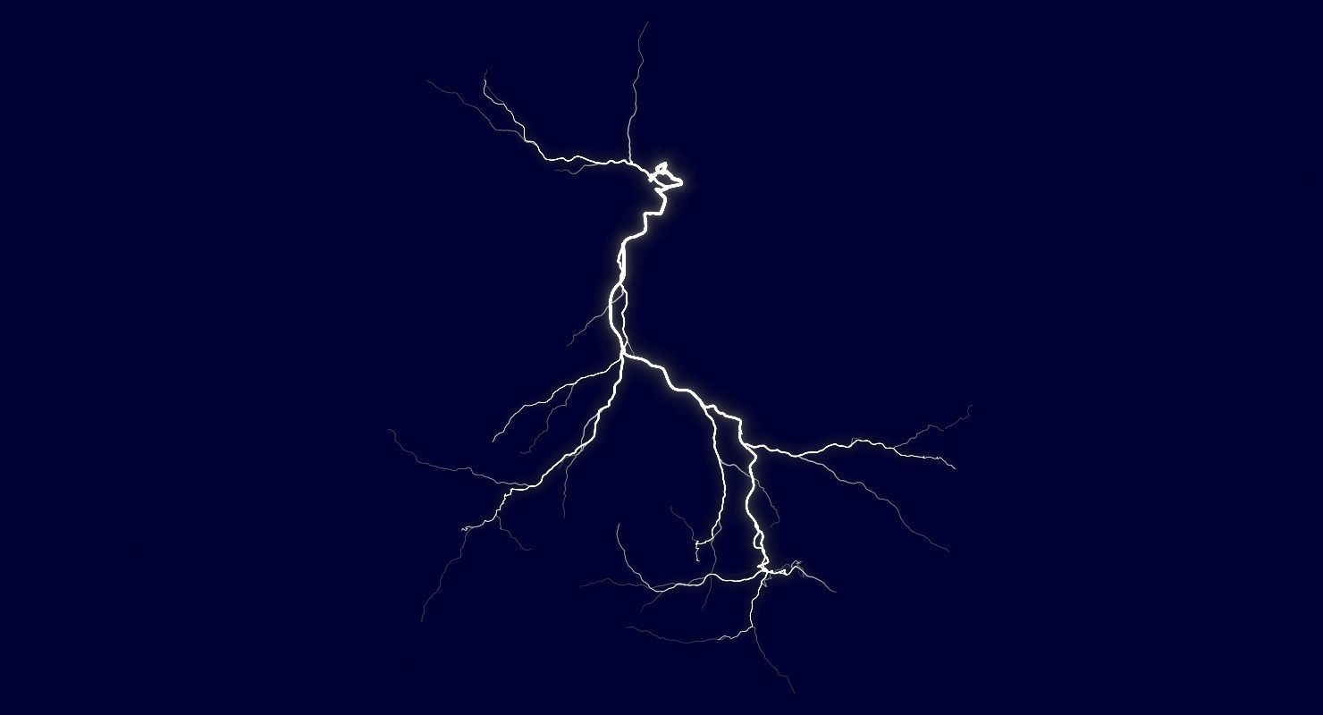 Realistic Lightnings Bundle 04 - 5 pack CA 3D Model Collection_5