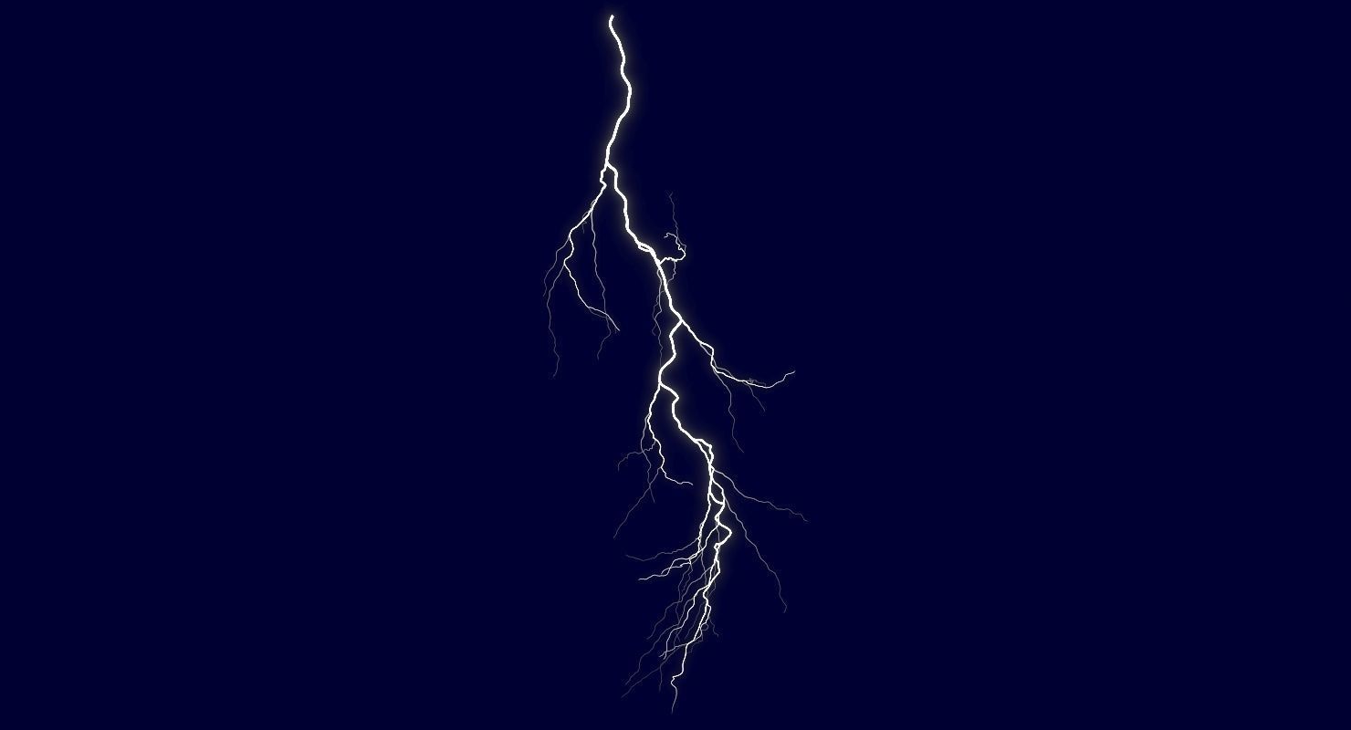 Realistic Lightnings Bundle 04 - 5 pack CA 3D Model Collection_13