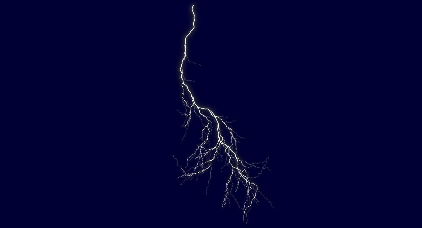Realistic Lightnings Bundle 04 - 5 pack CA 3D Model Collection_25