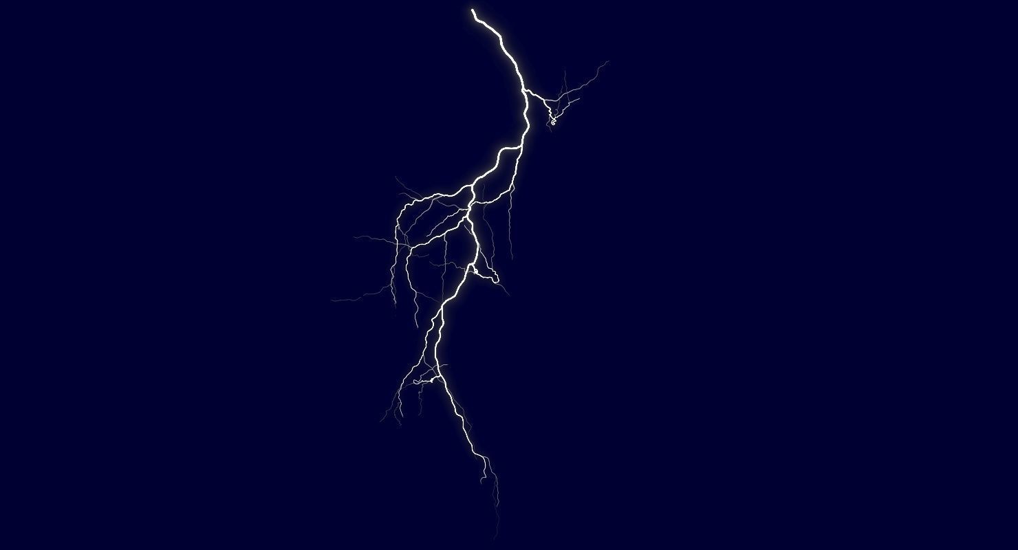 Realistic Lightnings Bundle 04 - 5 pack CA 3D Model Collection_3