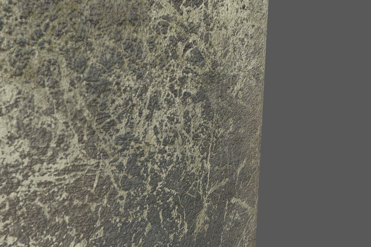 Concrete block 1x1x1 meter Low-poly 3D model_7