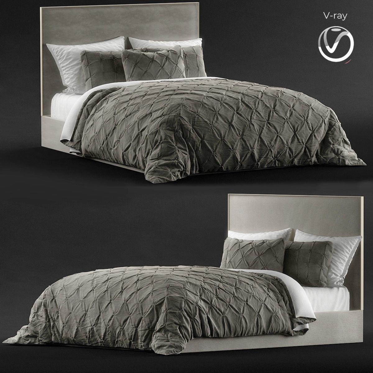 BED Collection 10 Pieces 3d model 3D model_1