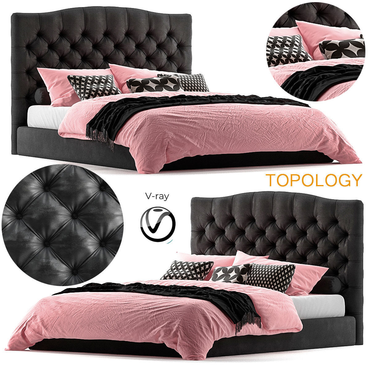 BED Collection 10 Pieces 3d model 3D model_7