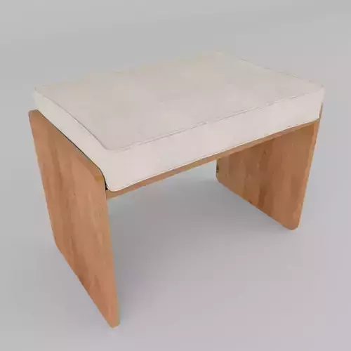 Ottoman wooden bench with cushion