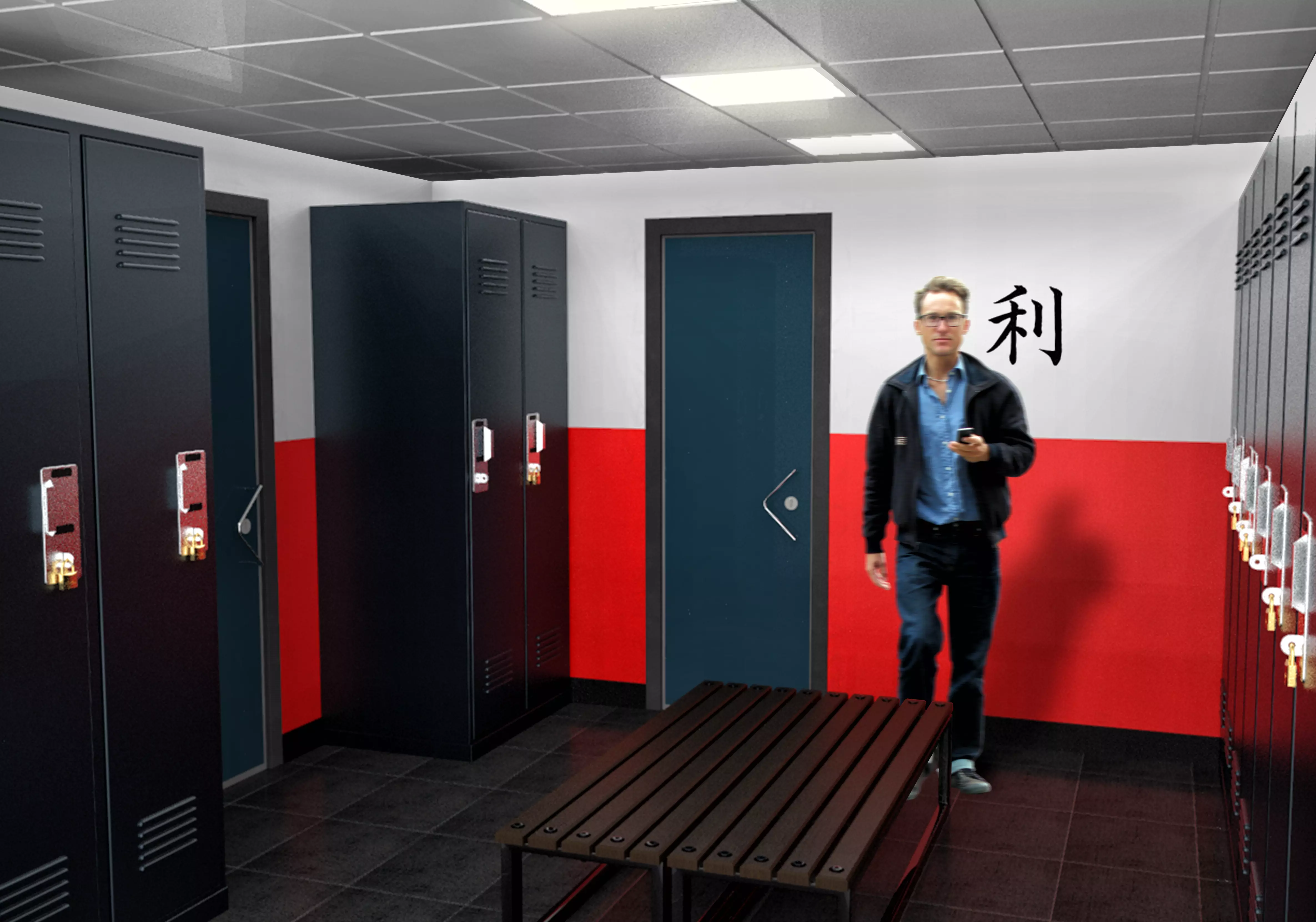 Locker Room Design  3D model_0