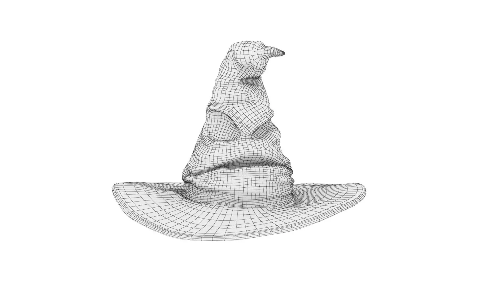 Harry potter - sorting hat - HQ and Low-poly 3D model_1