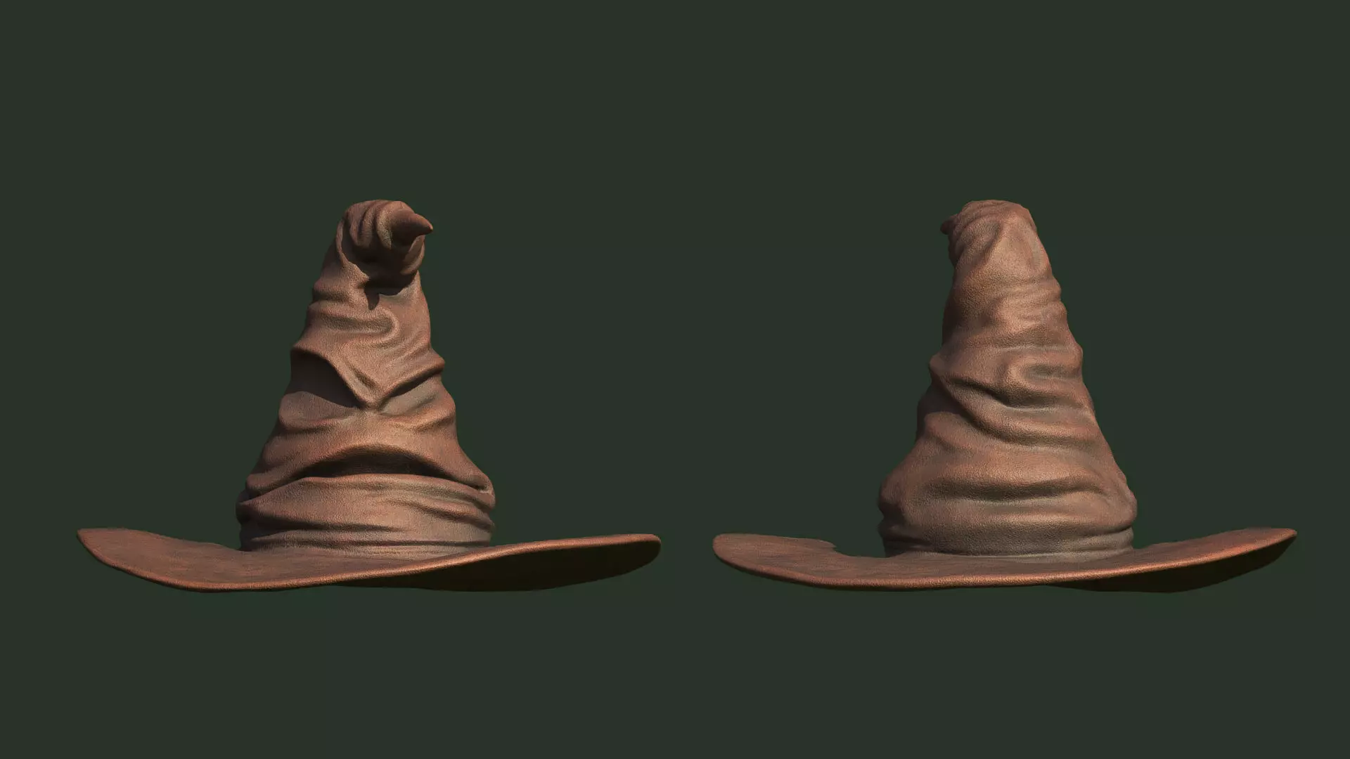 Harry potter - sorting hat - HQ and Low-poly 3D model_2