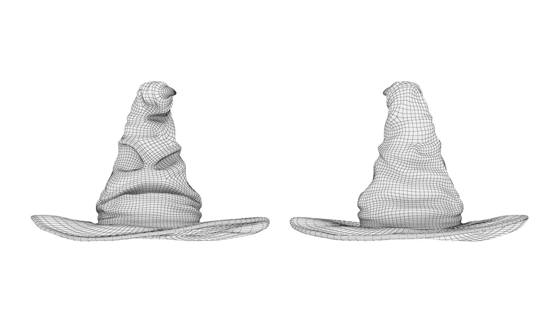 Harry potter - sorting hat - HQ and Low-poly 3D model_3