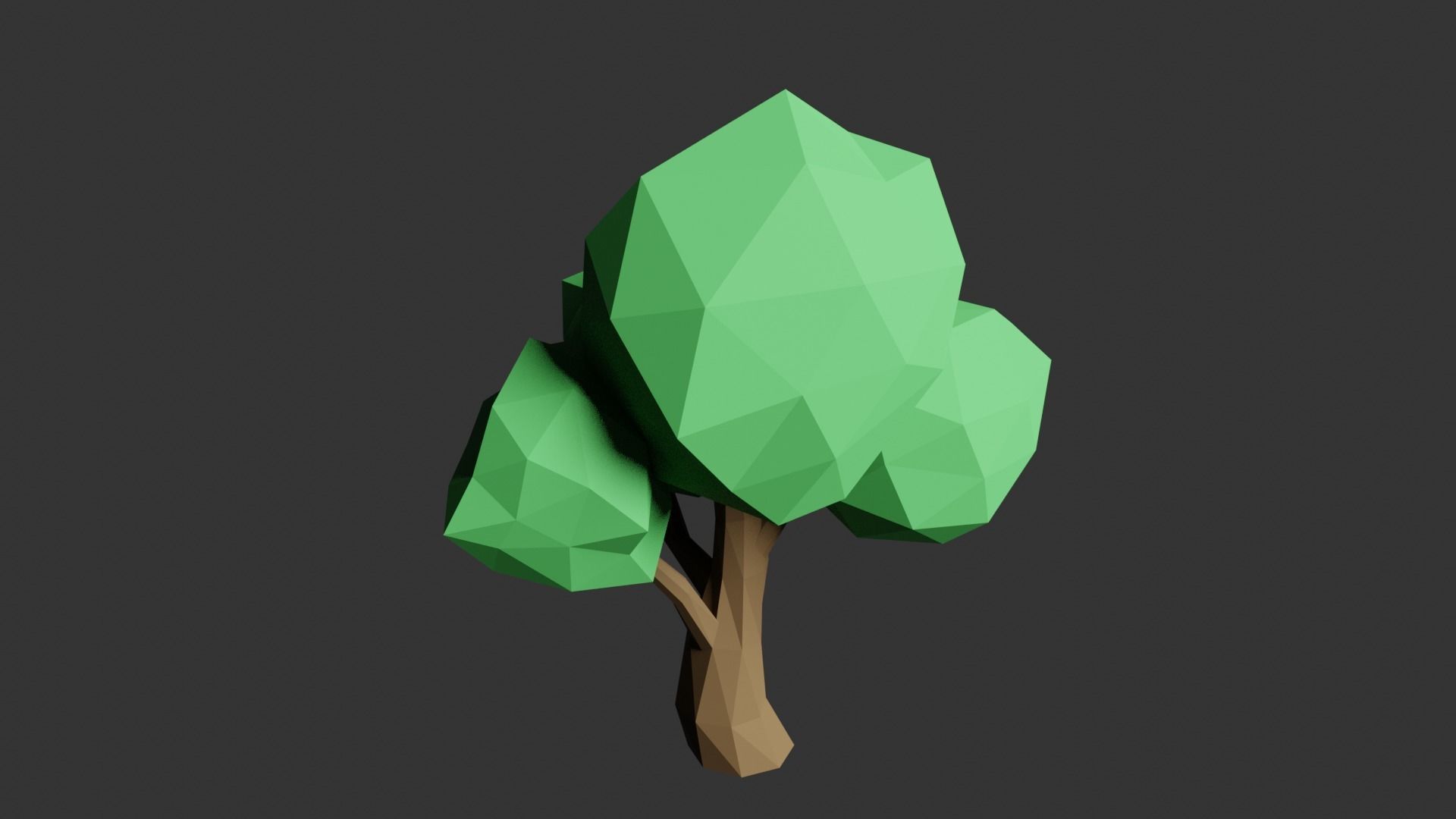 Lowpoly tree Free low-poly 3D model_2