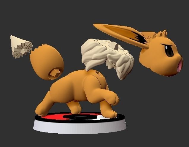 Eevee pokemon figurine Free 3D print model_1