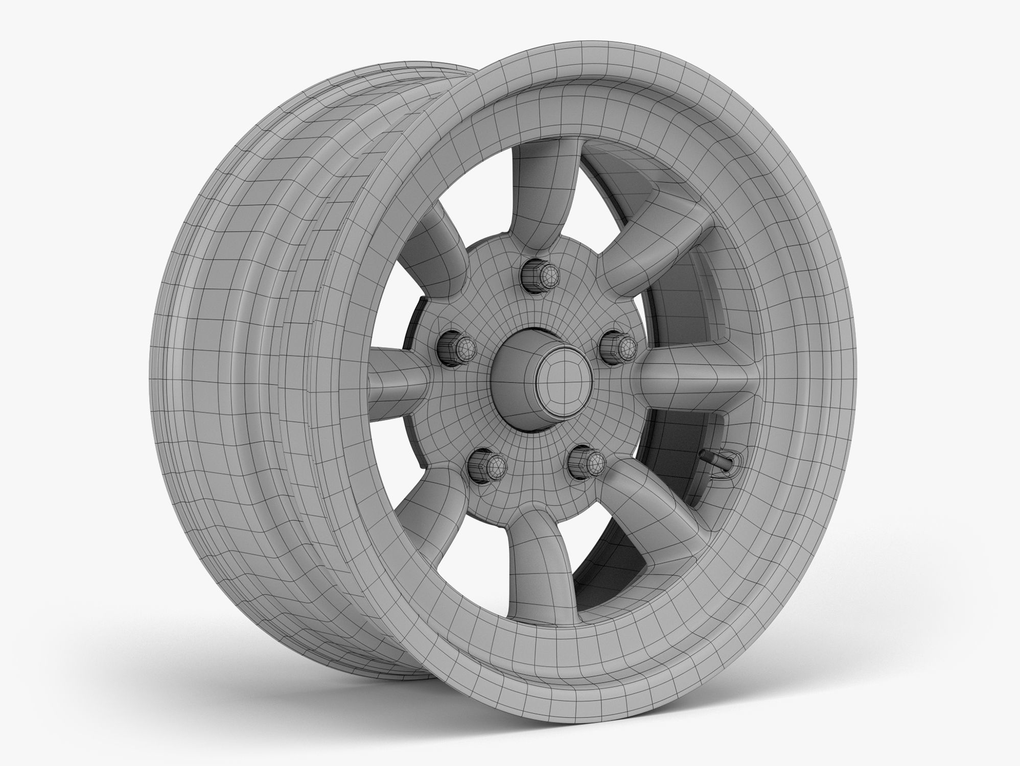 Mini Lite Wheel Low-poly 3D model_7