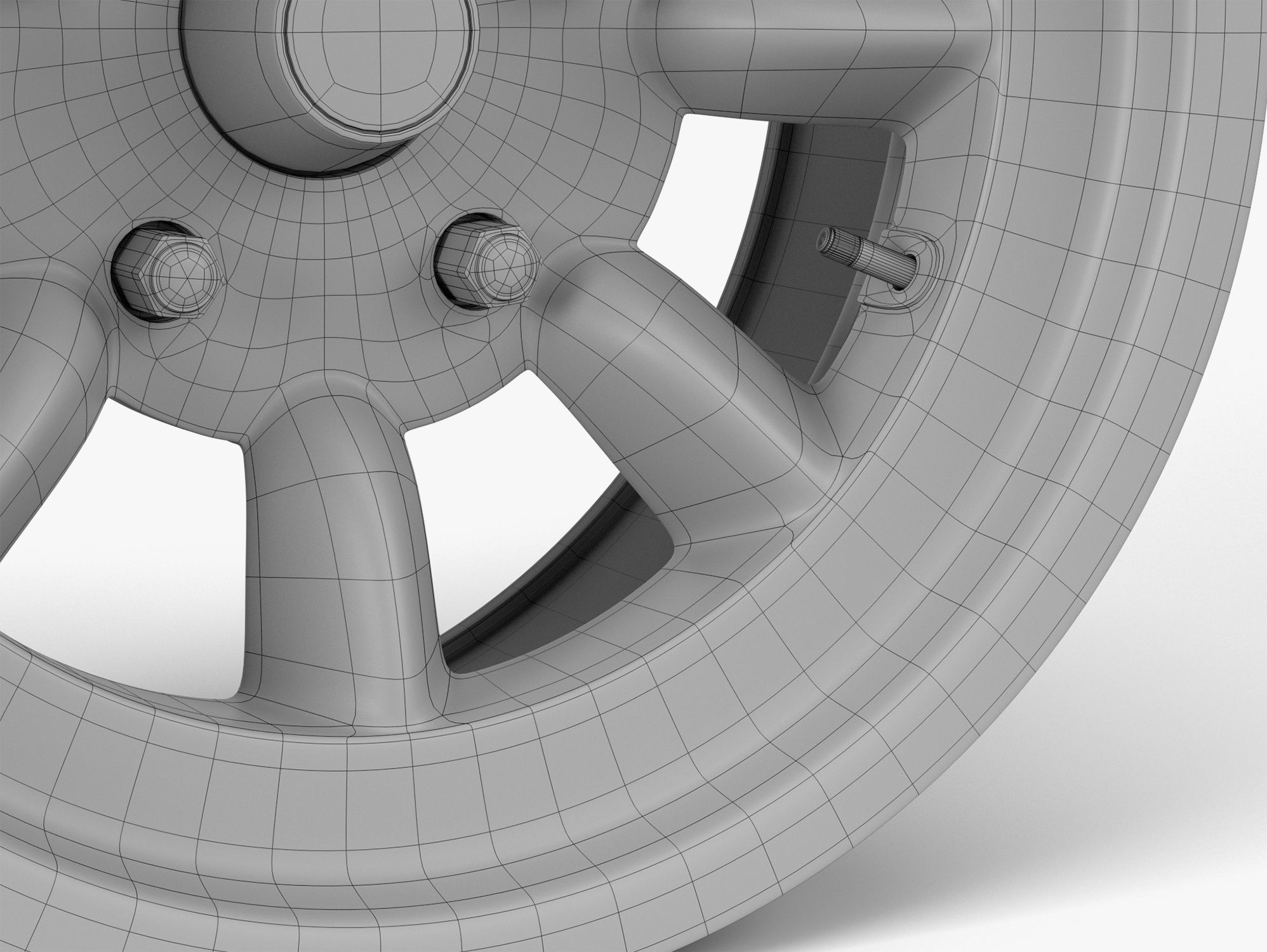 Mini Lite Wheel Low-poly 3D model_5