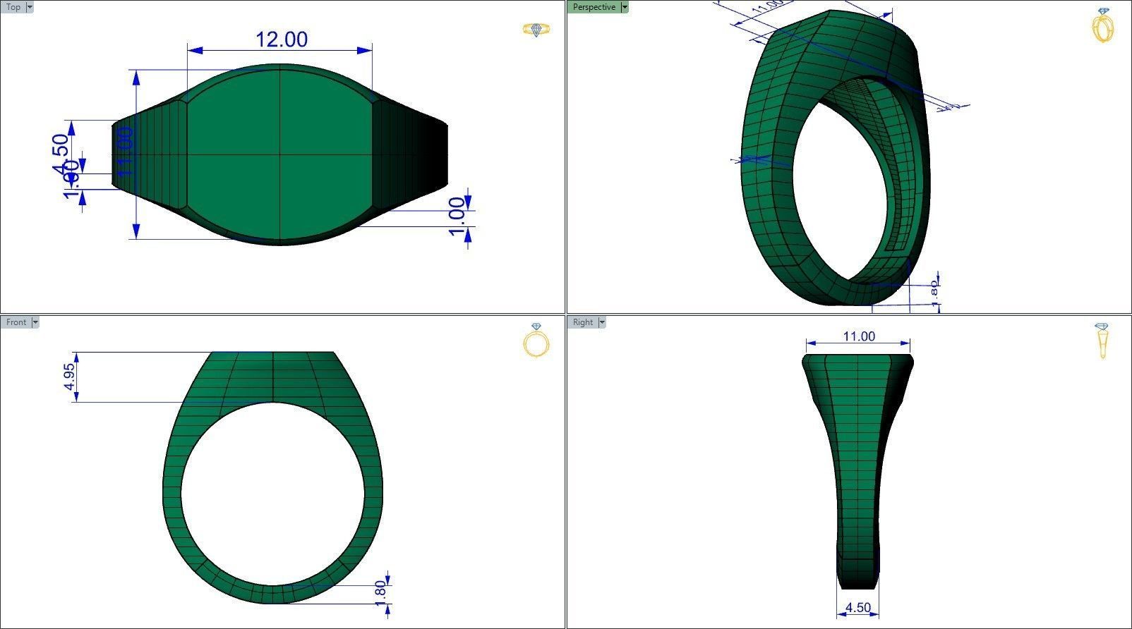 48 signet rings 3D print model_29