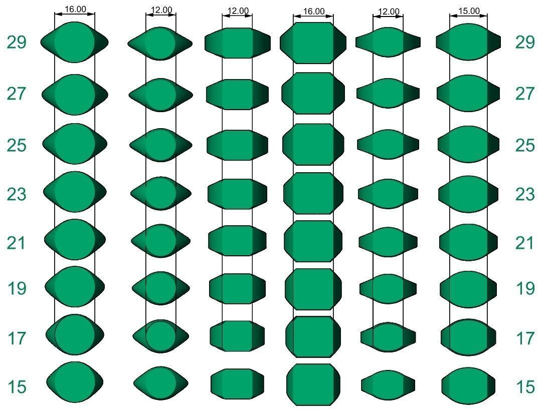 48 signet rings 3D print model_1