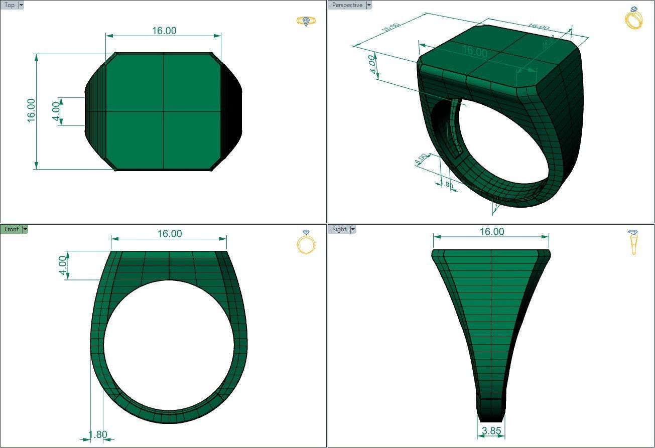 48 signet rings 3D print model_23