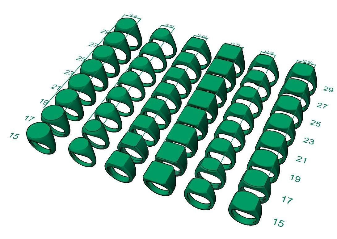 48 signet rings 3D print model_2