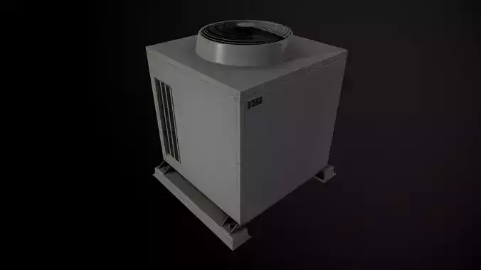 External air conditioner Box Low-poly 3D model