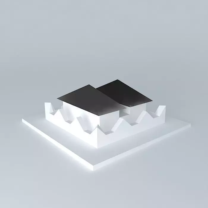 2 side House Free 3D model_0