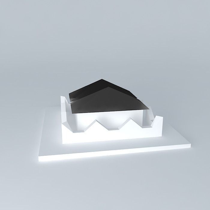 2 side House Free 3D model_2