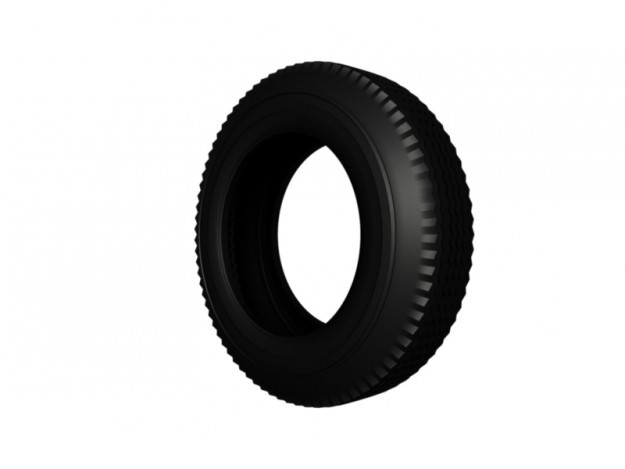 Oldest Car Tire 3D model_1