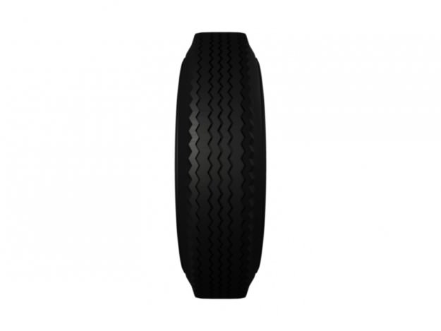 Oldest Car Tire 3D model_2