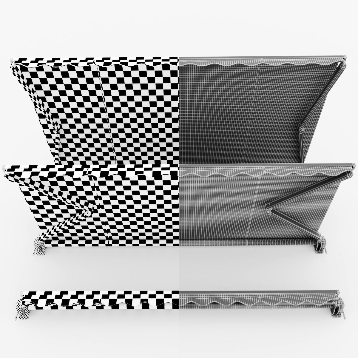 Casset awning  3D model_3