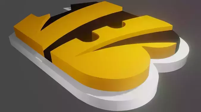 Replica of the Cincinnati Bengals NFL logo 3D model