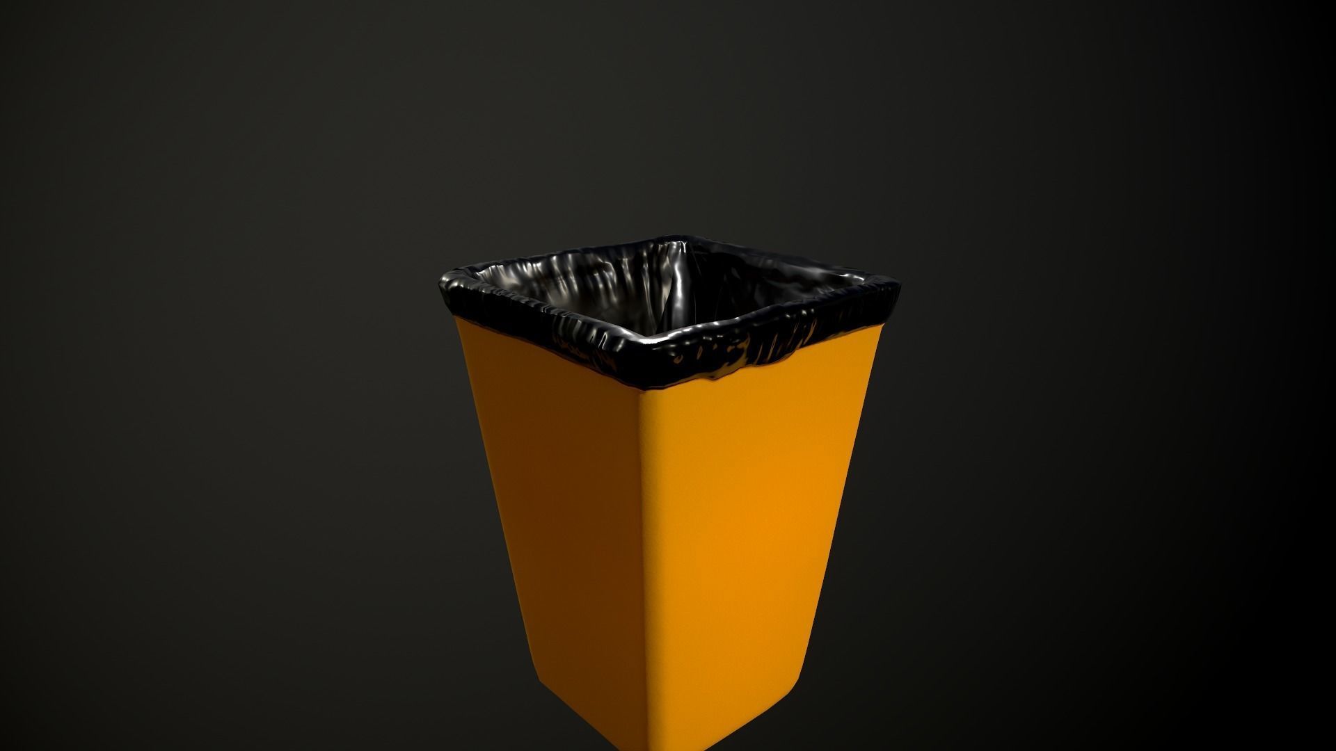 Trash can Low-poly 3D model_3