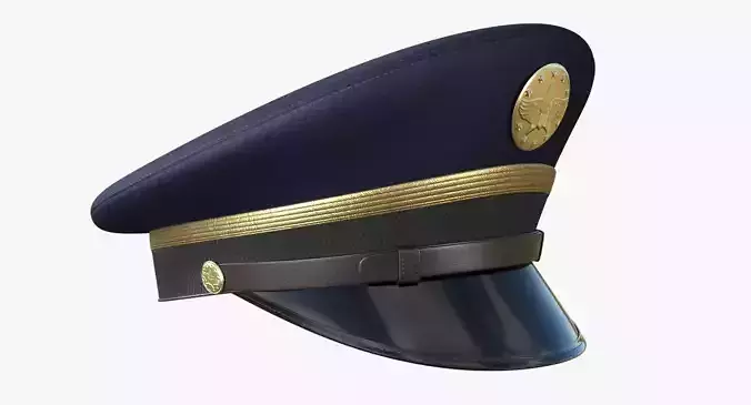 Army Service Cap PBR Low-poly 3D model