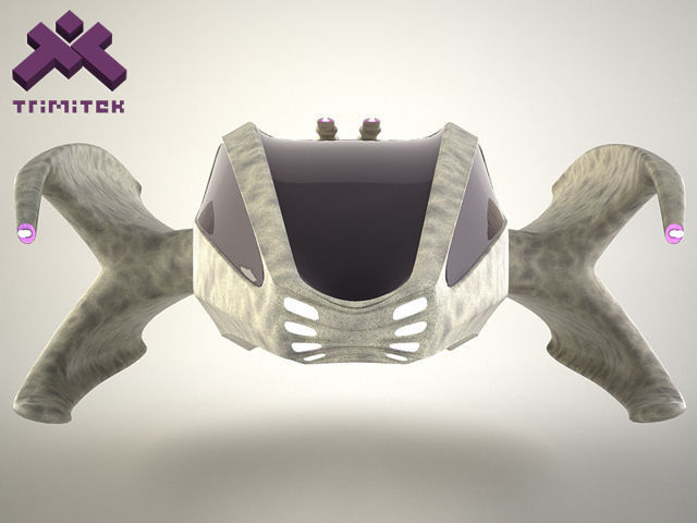 Alien Mothership with Fighters 3D model_47