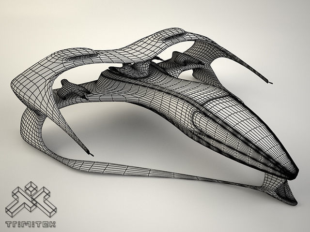 Alien Mothership with Fighters 3D model_20