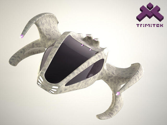 Alien Mothership with Fighters 3D model_45