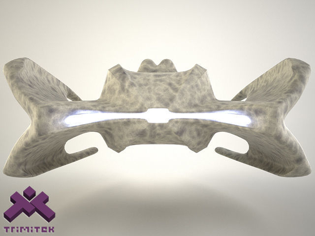 Alien Mothership with Fighters 3D model_48