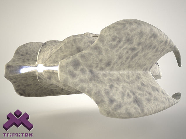 Alien Mothership with Fighters 3D model_51