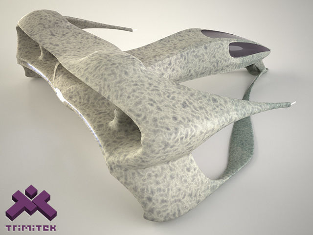 Alien Mothership with Fighters 3D model_21