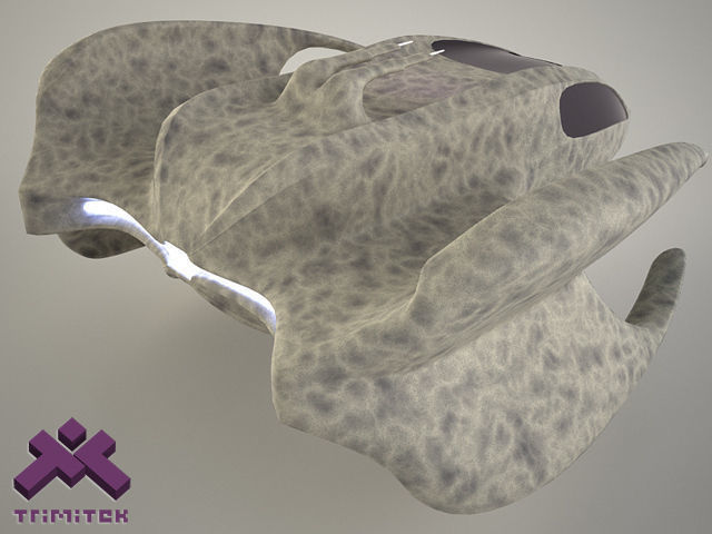 Alien Mothership with Fighters 3D model_54